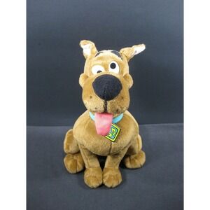 DOG SCOOBY DOO Head Spins 11" Plush Animal Toy Rotating Head‎ Sitting Up STUFFED